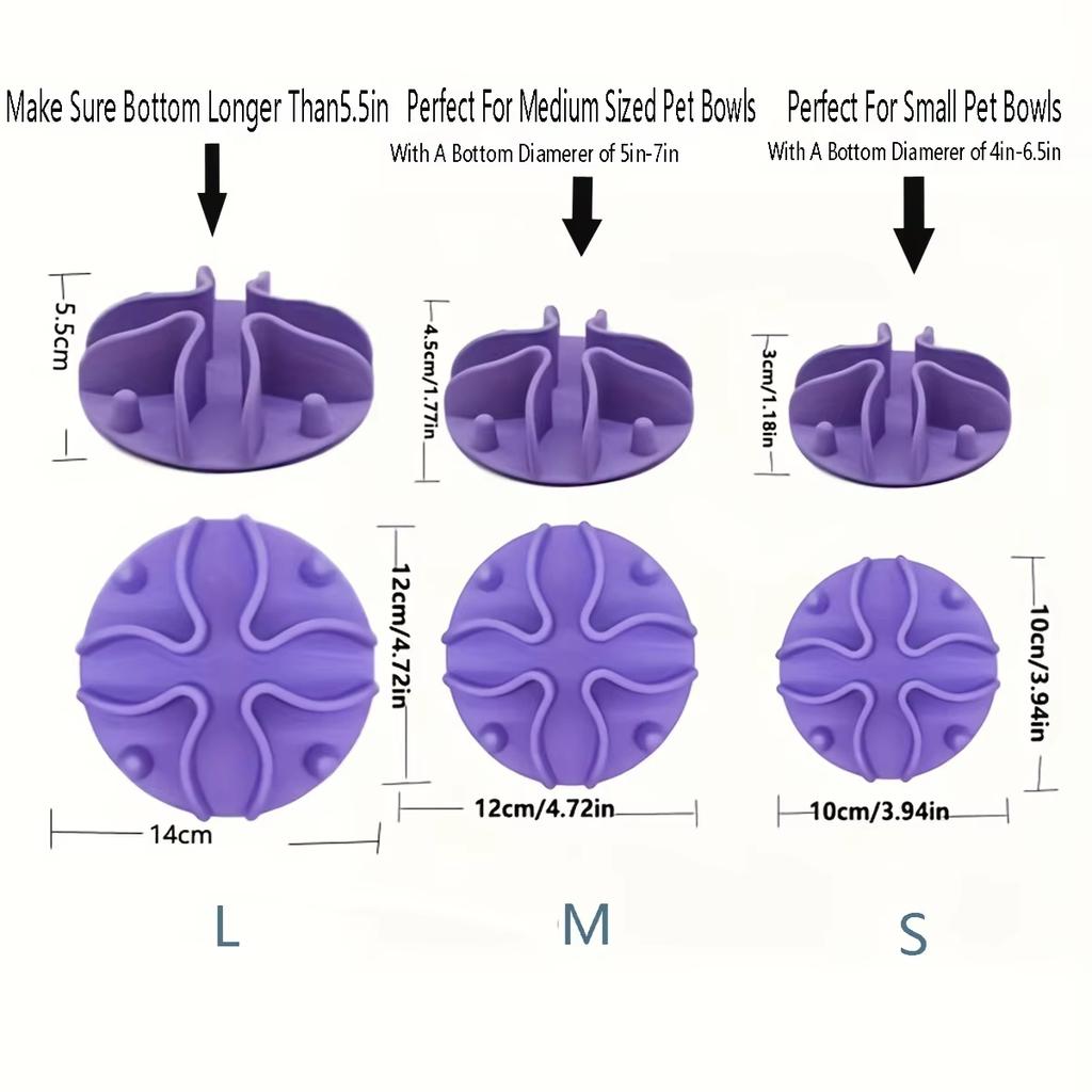 1 ks Měkký silikonový zpomalovací podložka do psí misky - Stimuluje mysl a podporuje zdravé trávení Vhodné pro všechny velikosti