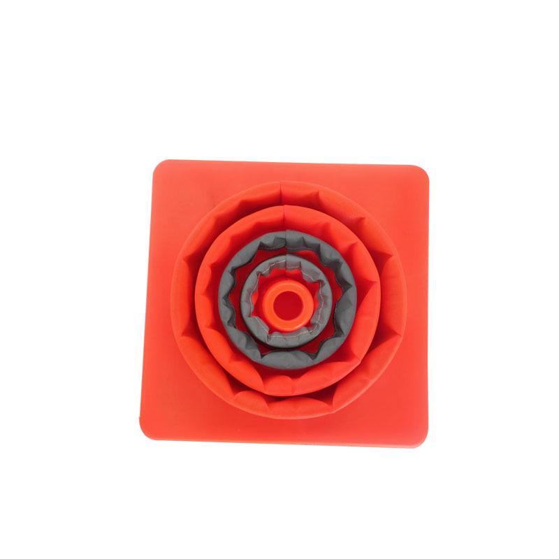 Foldable Cone-Shaped Reflective Barrier with Warning Light for Traffic and Emergencies