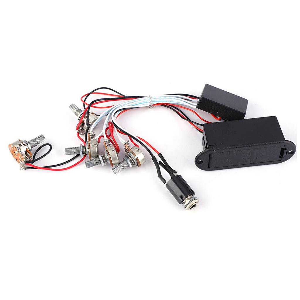 3 Band Active Guitar EQ Equalizer Preamp Pickup Circuit Harness for Bass