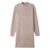 Half Turtleneck Knitted Sweater Solid Color Casual Sweater Dress for Women Mid-length Pullover for Women Sweater Autumn and Winter Inner Knitwear