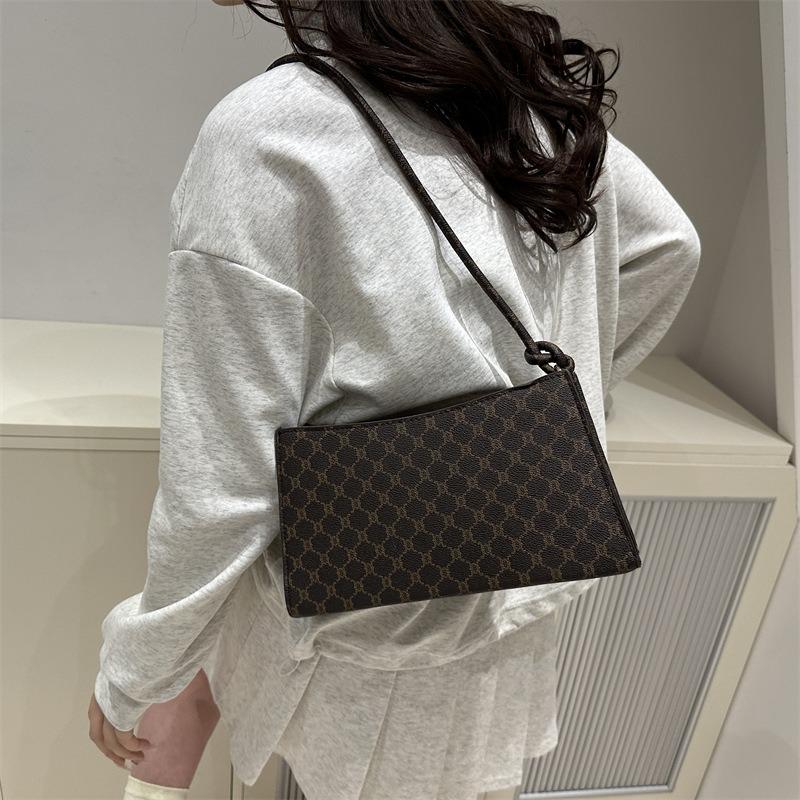 Retro Fashion Printed Trend Versatile Casual Ladies Shoulder Bag Summer Niche Underarm Bag Portable