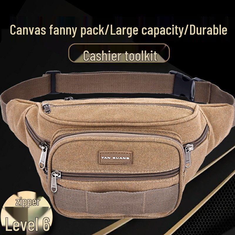 Durable Multi-layer Outdoor Waist Bag - Large Capacity for Running, Phone, Tools, and Money.