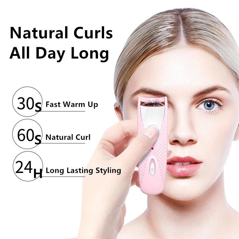 1 stk Elektrisk vippekrøller Long Time Curling Øyenvippe Curling Lift Bærbar øyenvippeklemme Pinsett Makeup Tool WBL