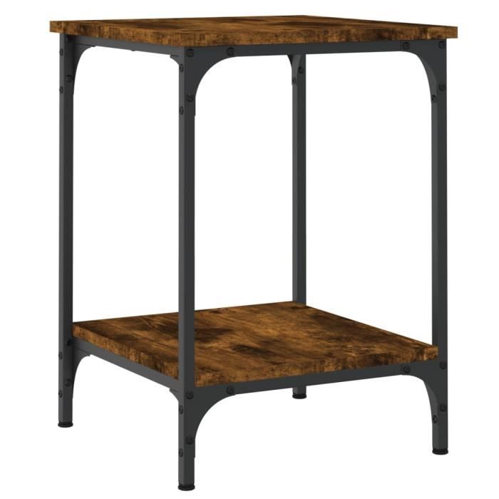 VidaXL Table basse chêne fumé 40x40x55 cm bois d'ingénierie 832825