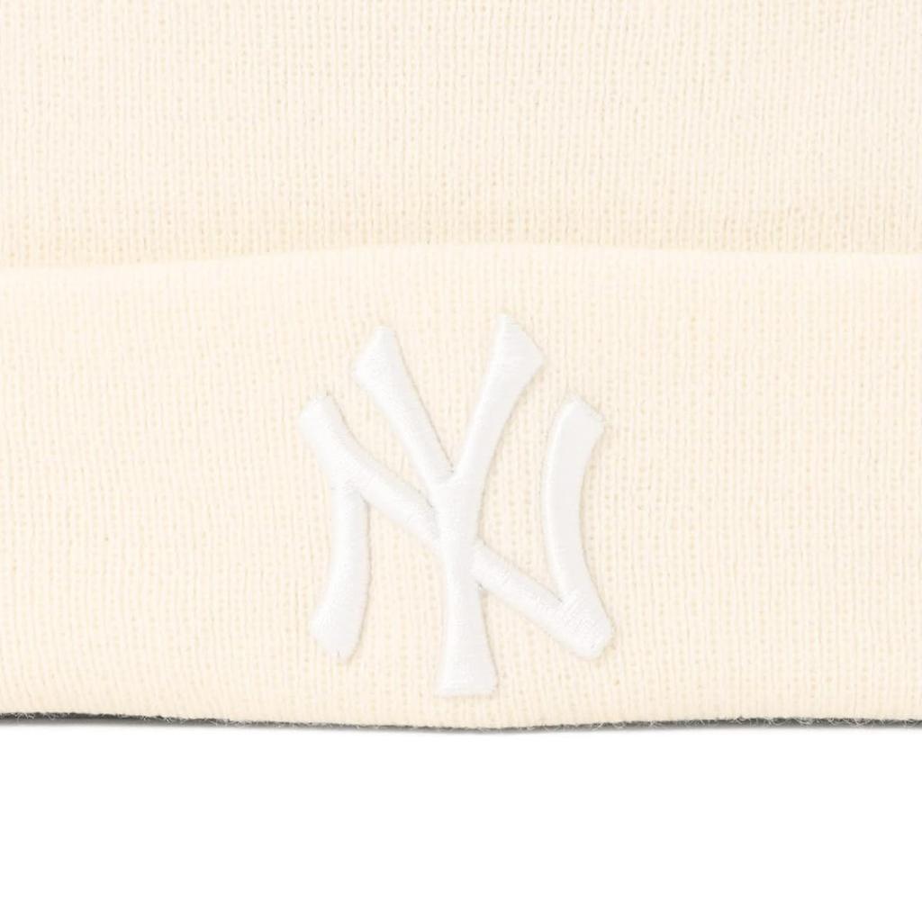 New Era MLB Knit Tonal NY Free Basic Cuff Neyyan Owhi Cap, Color, Off-White, Knit,