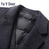 Yalu EY Men's Plaid Wool Blend Double-Faced Coat