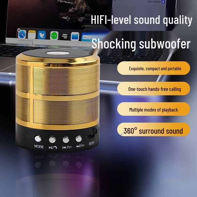 

WS-887 Portable Bluetooth Speaker with Card Slot: Outdoor High-Quality Sound, Deep Bass, Large Volume