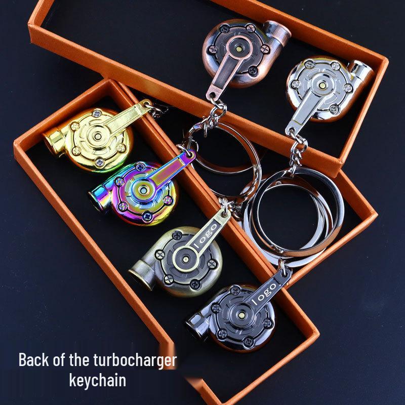Creative Turbocharger Keychain: Metal Turbo Keychain Pendant for Car Enthusiasts