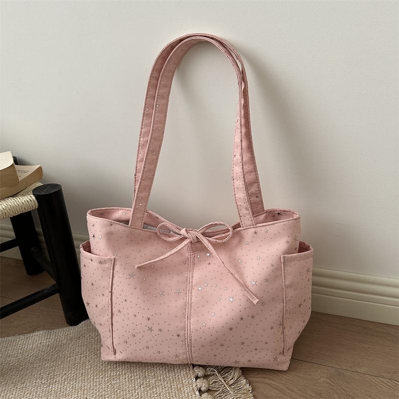 New Star Printed Women's Bag Tote Bag Large-capacity Commuter Shoulder Bag Fashionable Portable Underarm Bag