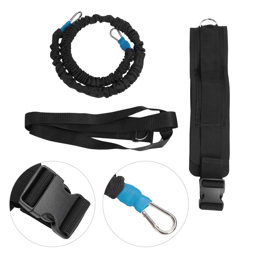 Multi functional Resistance Trainer Acceleration Speed Cord Rope Set for Sports Strength Running Training (4 ring cross