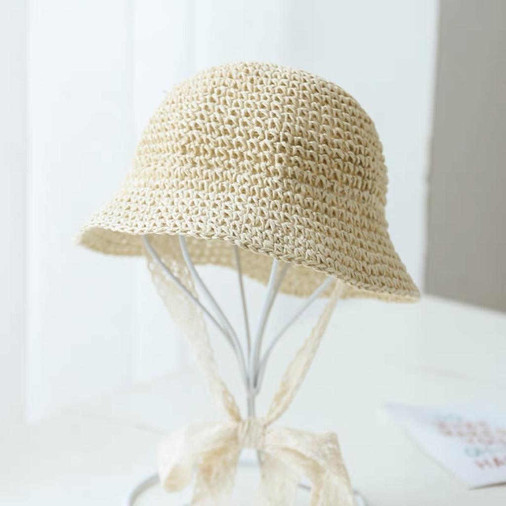Baby Hats And Caps Kids Hats Sun Hat Baby Summer Straw Baby Girl Cap Lace Bow Beach Children Panama Hat