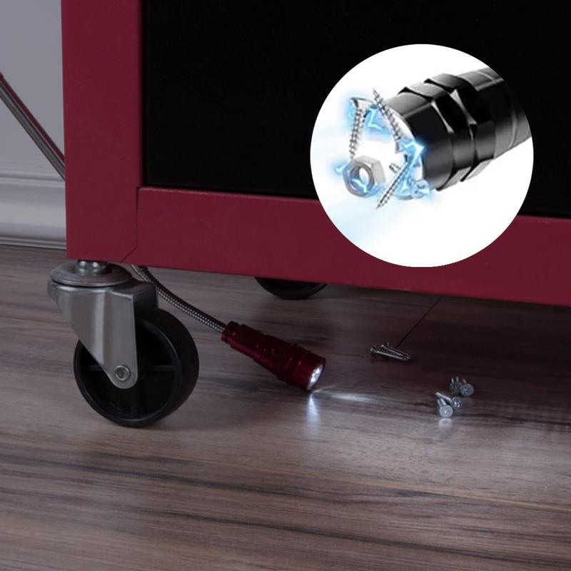 Magnet 3 LED Magnetic Pickup Tool Telescoping Flexible Extensible Led Flashlights Perfect Mechanical Pick- Up Tools Gifts