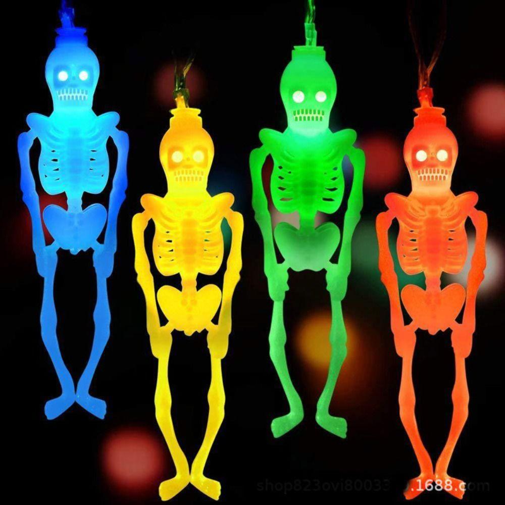 Skeleton Frame Skeletons Lights String Terror Halloween String Lights 1.5M   Party Decor