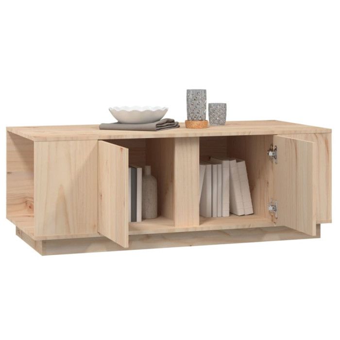 814429 vidaXL Table basse 110x50x40 cm Bois massif de pin