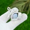 Marquise Solar Moss Agate Gemstone Mother Anniversary Pendant Jewelry 925 Silver