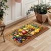 Realistic Fruit Combination Kitchen Long Runner Rug Vibrant Pastoral Style Decor Non Slip Soft Mat Home Decoration Welcome Mat