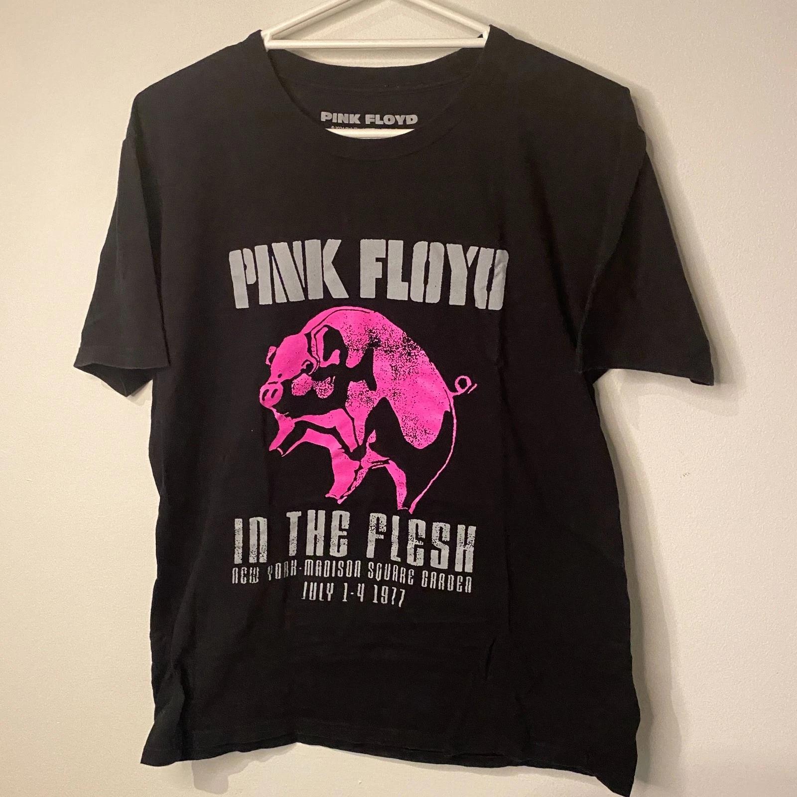 Pink Floyd Shirt Large Black Graphic Band In The Flesh 1977 Music Rock M