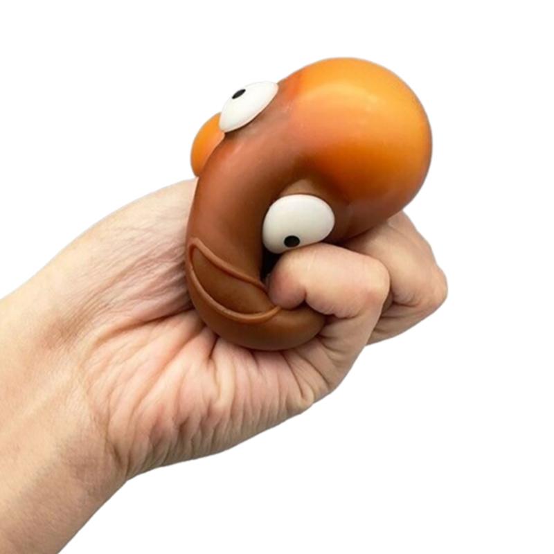 Stlačovací Štípací Větrací Míč Dekompresní TPR Hračky Gadgety Lepkavý Míč Hovno Vtipné Záludné Dospělí Děti Náctiletí Dárky Hračky pro Uvolnění Stresu
