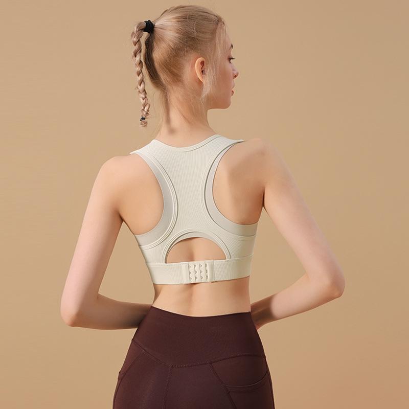 

Текстурированный спортивный бюстгальтер с высокой степенью поддержки, боковой поддержкой и амортизацией для бега и йоги Medium