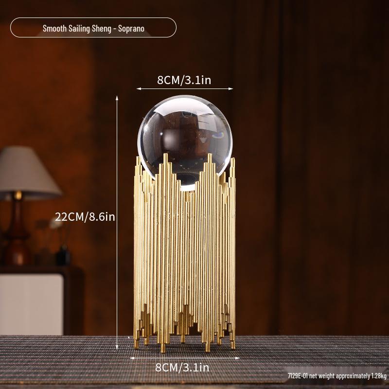 Golden Light Luxury Resin Handicrafts Collection: Ornaments for Office, Living Room, Wine & TV Cabinets