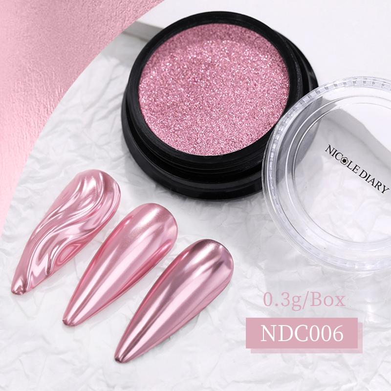 Silver Nail Glitter Powder Metallic Effect Pigment UV Gel Polish Flakes Dust Manicure Decoration Nails Accessories