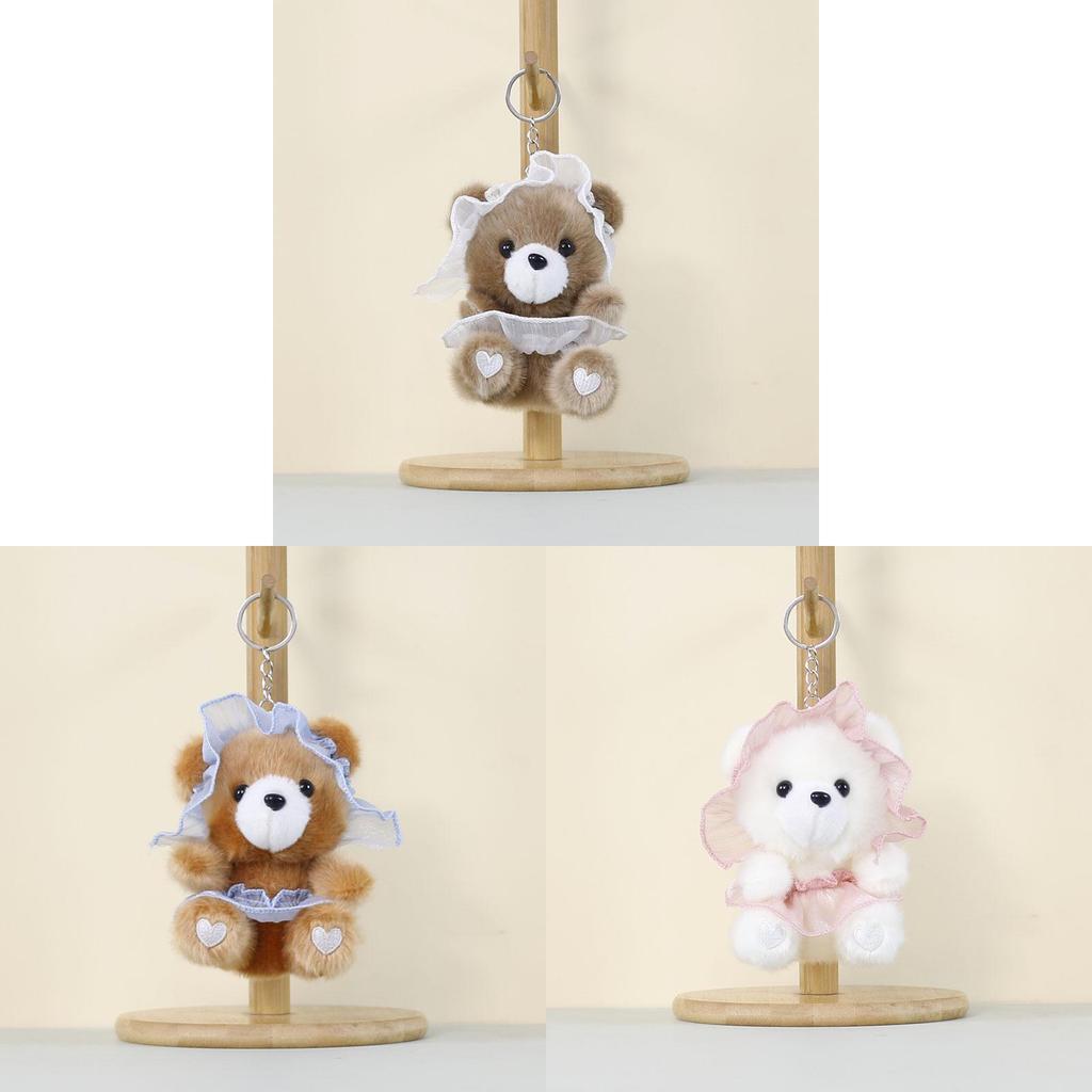 Plush Bear Keychain With Pp Cotton Filling For Kids And Adults
