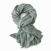 Women's Cotton Scarf Winter Solid Color Jacquard Hollow Literary Style Warm Scarf