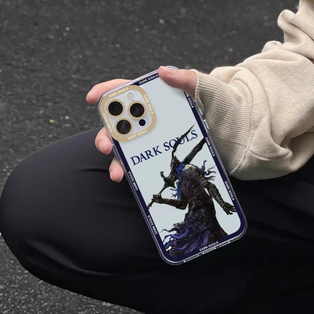 

Dark Souls Game Phone Case For iPhone 16 15 14 13 12 11 Pro Max X XR XS SE 7 8 Plus Mini Transparent Mobile Funda iPhone 12 Mini