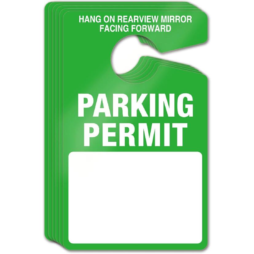 50 шт. Подвеска для парковочного пропуска - Полипластиковые парковочные таблички - Временные парковочные талоны, Бланковые ПВХ парковочные пропуски для зеркала заднего вида автомобиля 3X5
