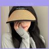 Uv Protection Wide Brim Sun Hat For Women With Letter Decor Summer Casual Fashion