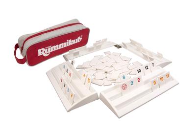 Pressman Rummikub Jogo totalmente original com racks e peças Vem em estojo de lona durável Bolsa de viagem/tamanho normal exclusiva da Amazon