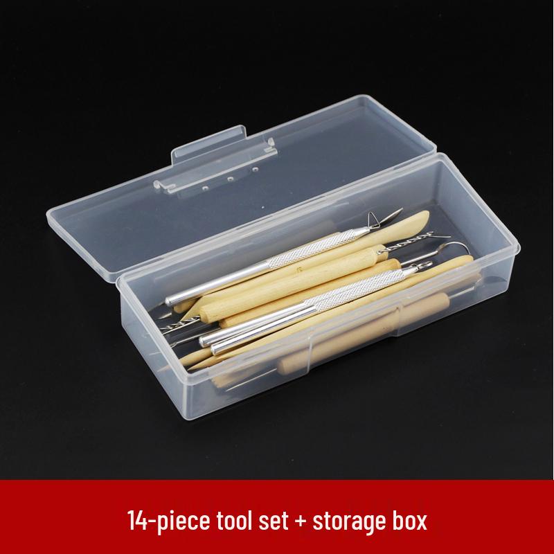 Zestaw narzędzi do rzeźbienia w glinie—Glinka olejowa, plastikowe nożyki do figurek DIY z gliny polimerowej i rzeźbienia w ceramice