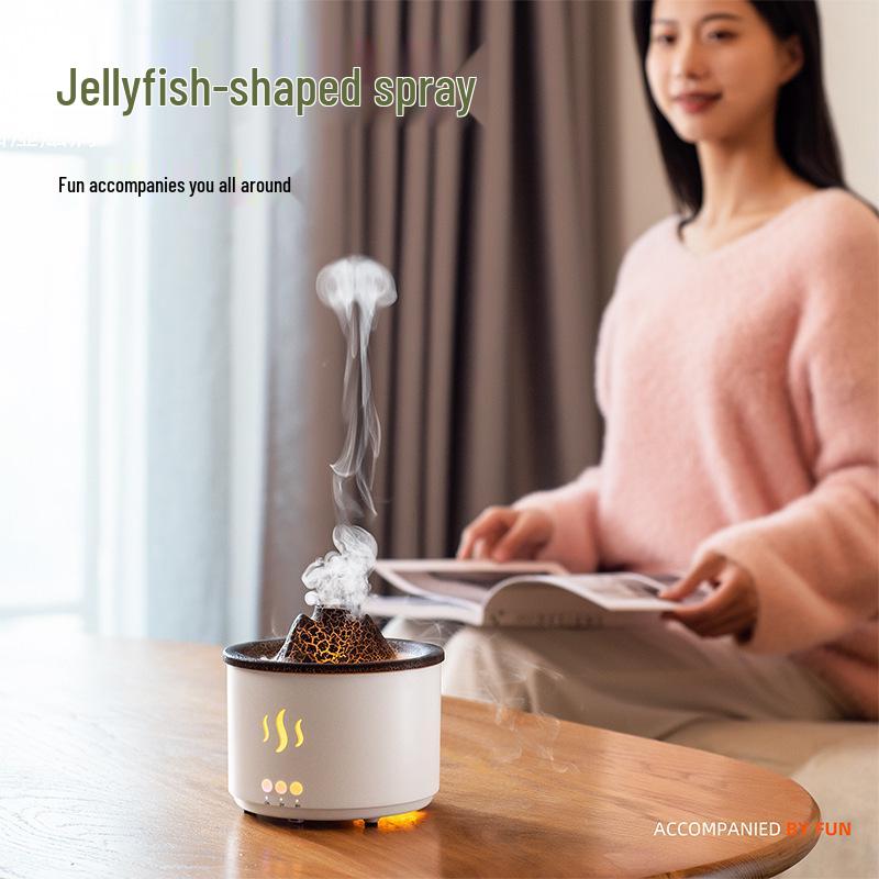 Flame Design Essential Oil Diffuser: Silent Air Freshener, Mood Lamp, and Desktop Humidifier for Home Bedroom