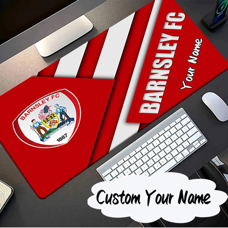 Custom Name Mouse Pad Barnsley Crest Design Mouse Pad, Gaming Mouse Pad, Keyboard Pad, Desk Decor for Computer Notebook Fan Birthday Gift