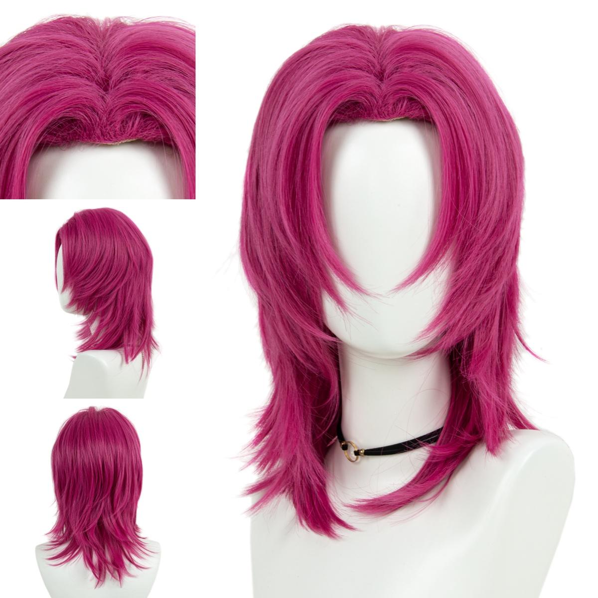 REEWES K-pop Romance Baby Secret Abby Pruik Roze Groen Paars Zwart Synthetisch Haar Voor Anime Cosplay Halloween Feest 1pc pink