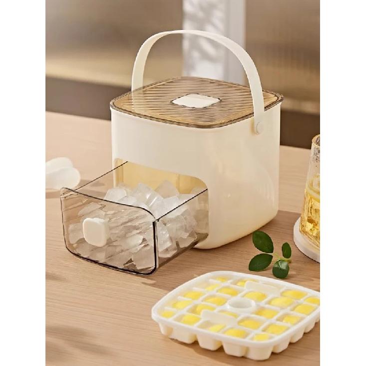Portable Ice Maker Machine with Storage Drawer Ice Maker with Handle Compact Ice Maker Machine for Household & Outdoor Use