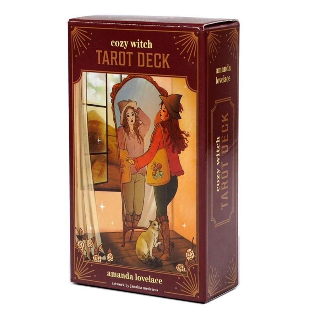 Baraja de Tarot Cozy Witch, 78 Uds., cartas de Tarot diarias, tamaño de bolsillo 10,3*6cm