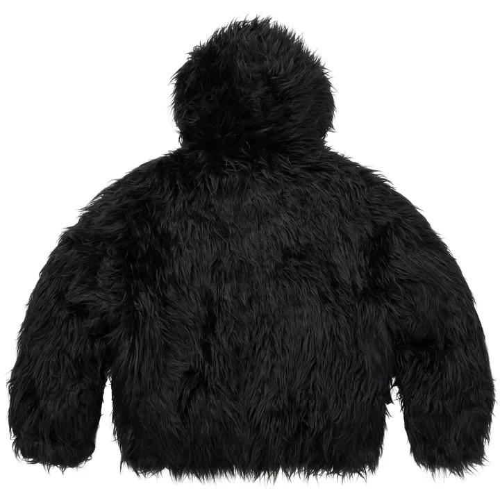 Supreme Y's by Yohji Yamamoto Faux Fur WINDSTOPPER Hooded Bomber Jacket Black