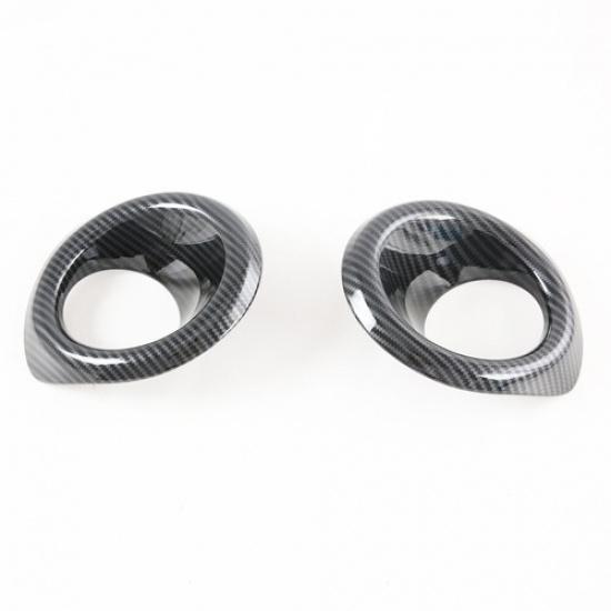 For Honda Civic 2020 2021 Chrome Carbon Fiber Front foglight Lamp Cover trim