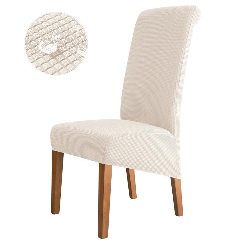 Water-Repellent Flared High-Back Chair Cover - Corn Kernel Design, Dustproof for Home & Hotel Dining.