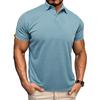 Men's Summer Solid Color Quick-drying Lapel Short-sleeved Sports T-shirt Tops