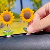 Cute Sunflower Car Decor Set Resin Dashboard Window Edge Accessories for Vehicle Interior Dashboard Decor Interior Accessories