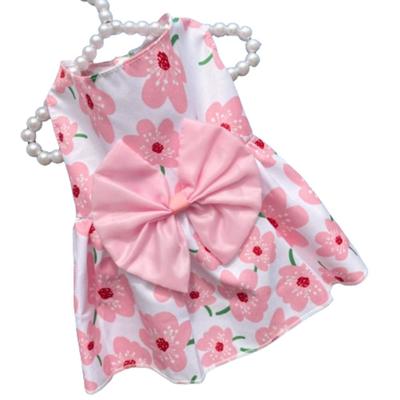 Katzenkostüm Blumendruck Katze Hund Kleid Niedlich XS-XXL Welpe Prinzessinnenrock Hochzeitskleid Schmetterlingsrock Haustierrock Pudel