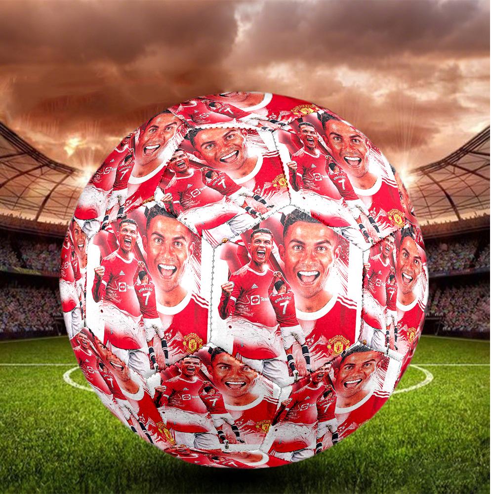 Cristiano Ronaldo Size 5 Football High Elastic Soccer Ball For Outdoor Competition Daily Training Play