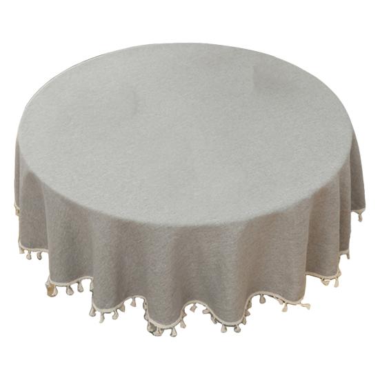 

Декоративная скатерть, однотонная, устойчивая к пятнам, моющаяся, легкий в уходе коврик для обеденного стола, круглая скатерть 140cm серый
