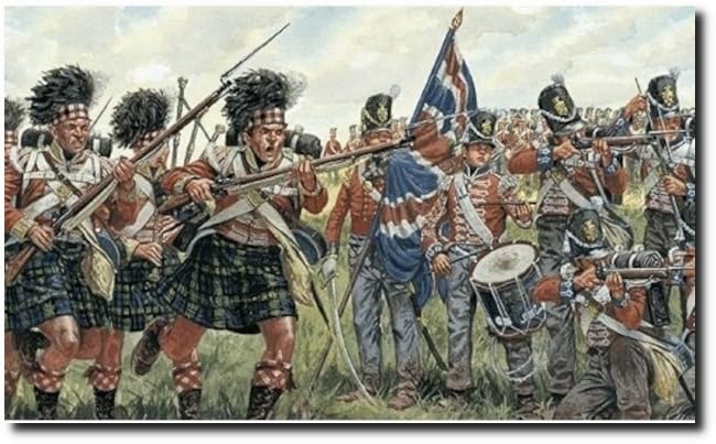

Platz Italeri Historic Figures Napoleonic Wars British Scottish Soldiers Plastic Model IT6058 1/72 & (People)