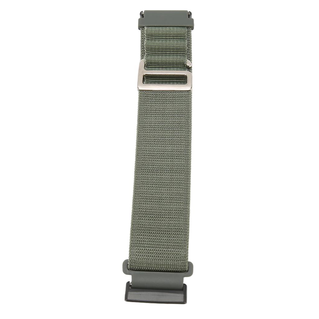 Stretch Woven Nylon Watch Band Replacement G Hook Loop Smartwatch Strap Fit for Fitbit Versa 4 3 Sense 2 OD Green