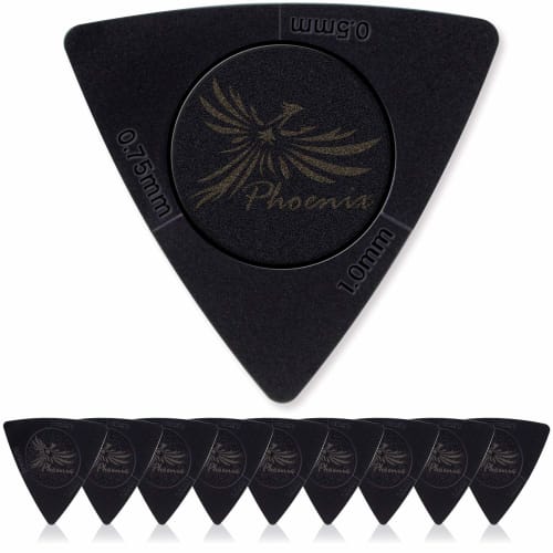 

Phoenix Guitar Picks [3-in-1] 10-Pack / 3-Way / 3 Directions, 3 Thicknesses / Non-Slip / Electric Guitar Picks / Acoustic Guitar Picks