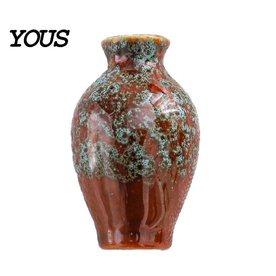 Locker Magnet Mini Ceramic Vase Refrigerator Magnet, 3D Chinese Style Flower Kitchen Decoration Fridge Home Office
