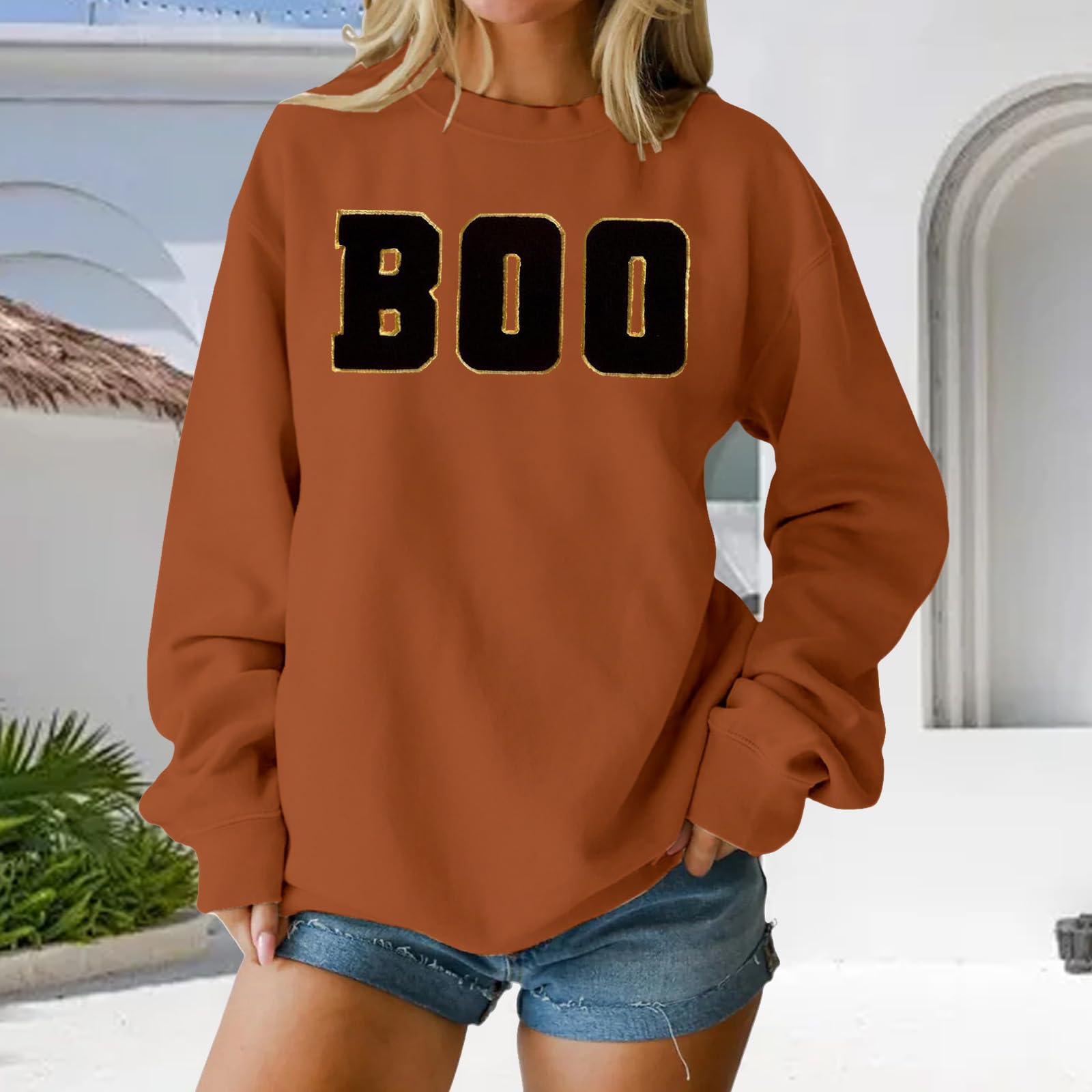 

Женские топы с круглым вырезом и принтом из хлопка, повседневная мода, длинный рукав, пуловер, топ, блузка M